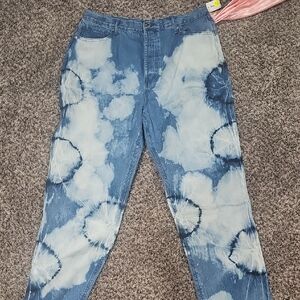 Juicy Couture Blue Tie-Dye Relaxed Leg Jeans